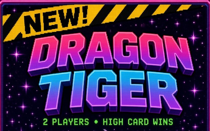 Dragon Tiger — 2 players, high card wins